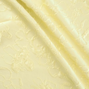 Yellow floral jacquard relief